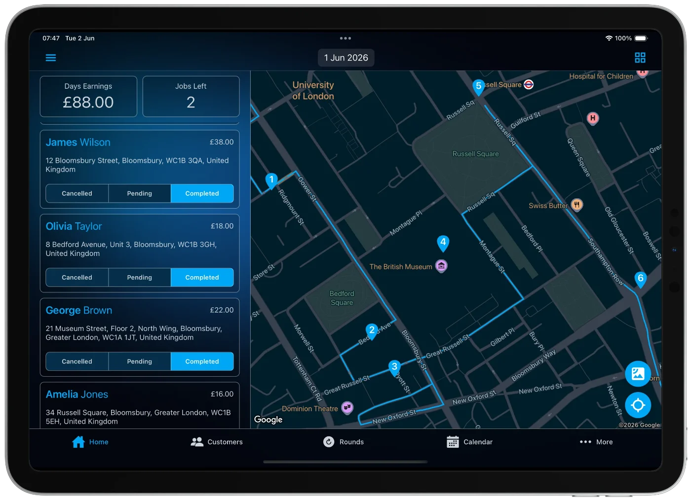 Budelo App Home Screen on an iPad